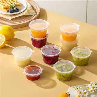 1 oz mini pp plastdessert budding cup sauce cup