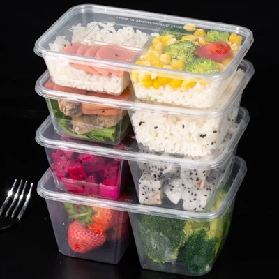 Tyndvægget mikrobølgeovn plastik madbeholder med låg